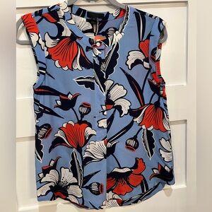 J. Crew Poppy Blouse | 100% Silk | 0P